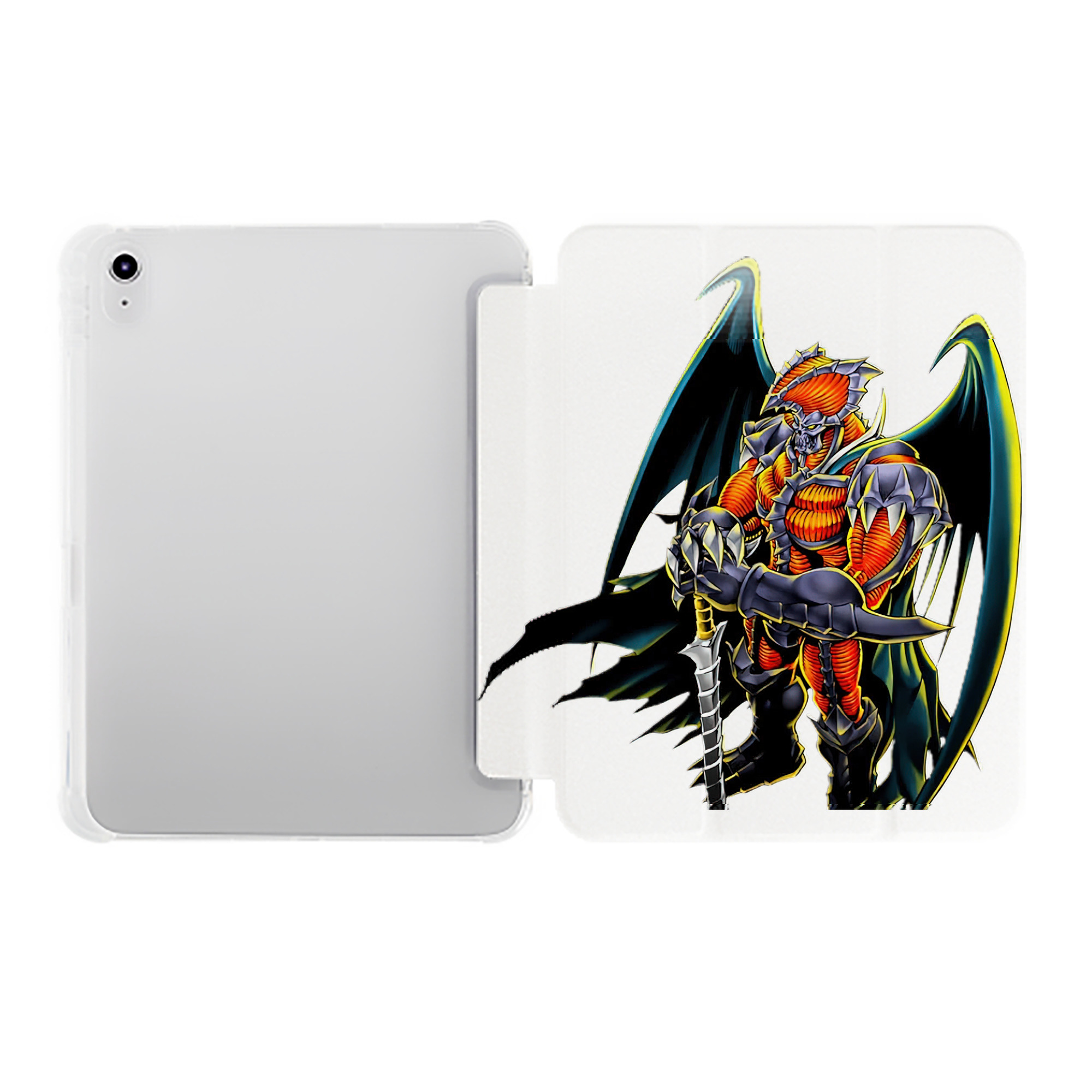 （画像用） 遊☆戯☆王 Yu-Gi-Oh! IPad ケース ペン収納付き 三つ折りスタンド PUレザー×シリコン 対応機種9.5/10.5/10.9インチ